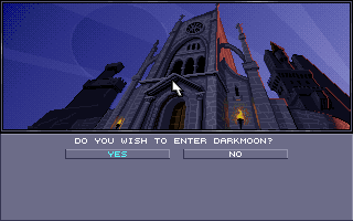 Eye of the Beholder II: The Legend of Darkmoon (DOS) screenshot: Entering Temple Darkmoon