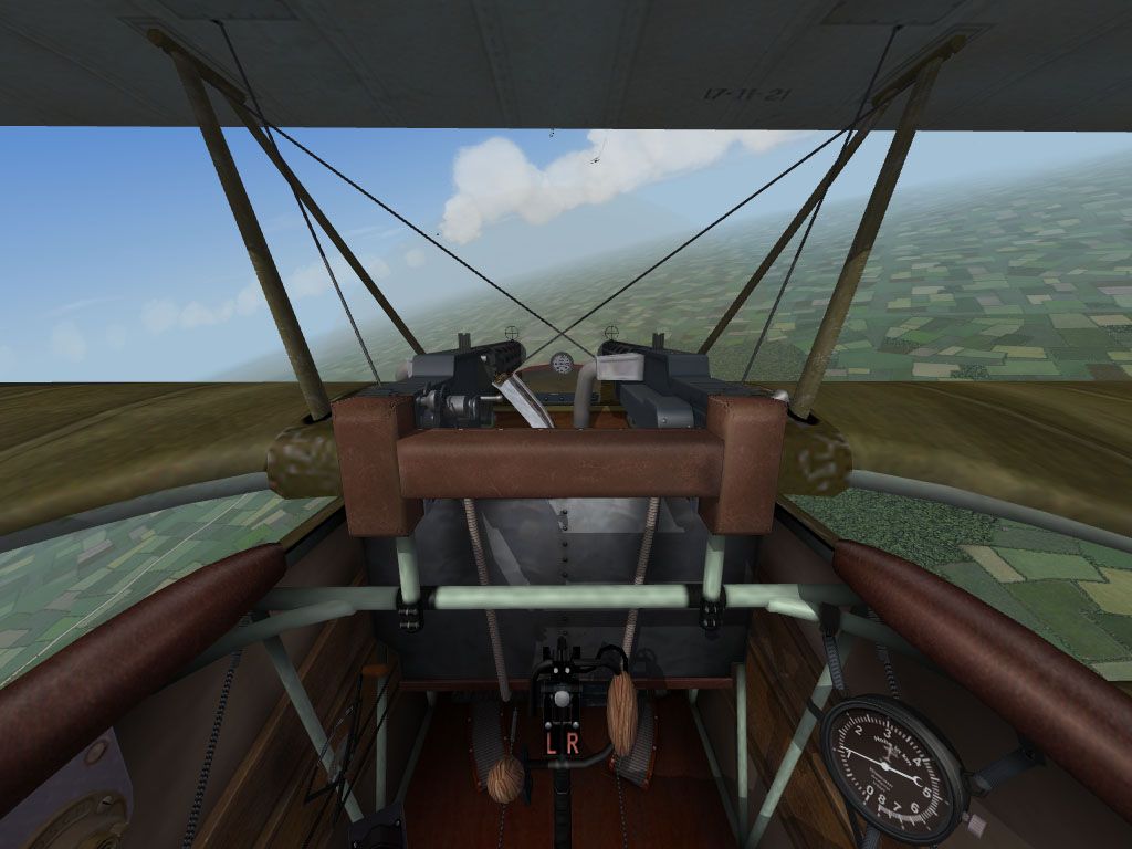 First Eagles: The Great War 1918 (Windows) screenshot: Another aircraft cockpit from Expansion Pack 1