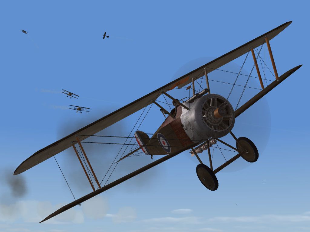 First Eagles: The Great War 1918 (Windows) screenshot: British biplane from Expansion Pack 1