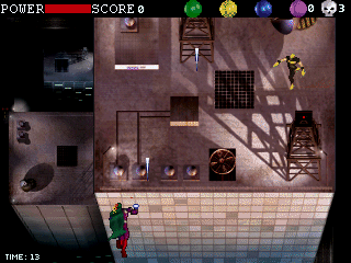 They Call Me... The Skul (DOS) screenshot: Up up and away