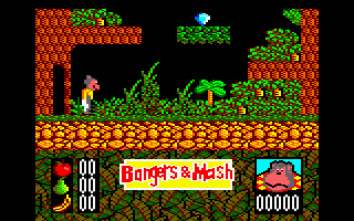 Bangers & Mash (Amstrad CPC) screenshot: Lets collect fruit.
