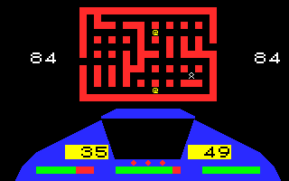Cyberlab (Thomson MO) screenshot: The full maze is shown once all lives are lost