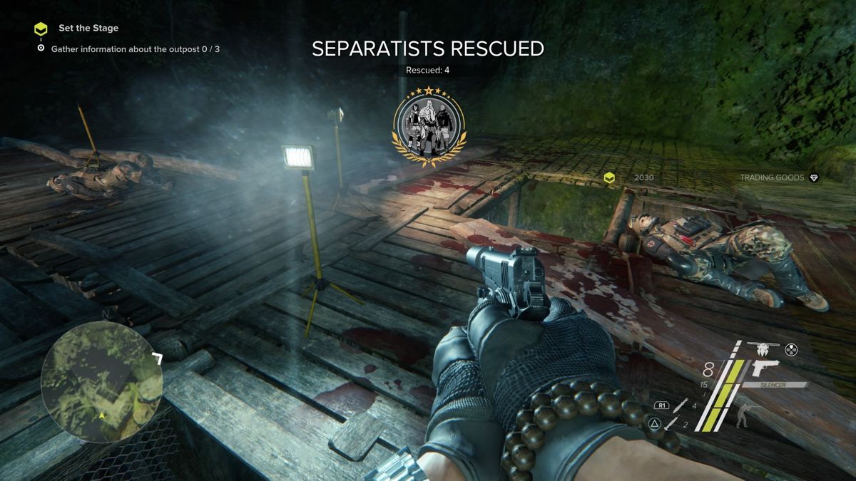 Sniper: Ghost Warrior 3 - The Sabotage (PlayStation 4) screenshot: Rescuing prisoners