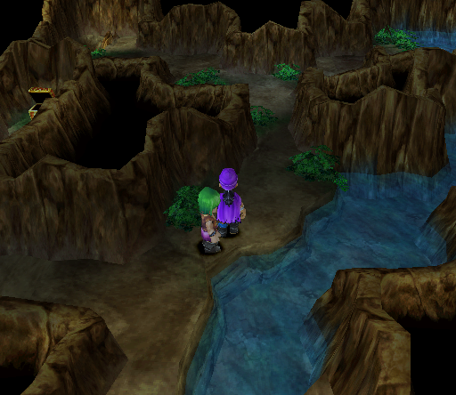 Dragon Quest V: Tenkū no Hanayome (PlayStation 2) screenshot: Exploring a cave dungeon