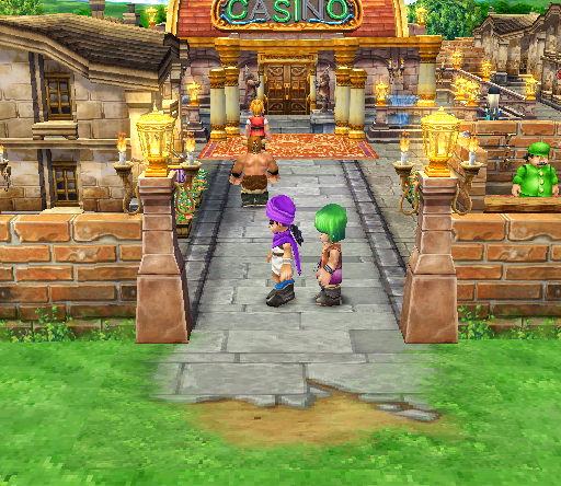 Dragon Quest V: Tenkū no Hanayome (PlayStation 2) screenshot: This looks like a city to my liking!..