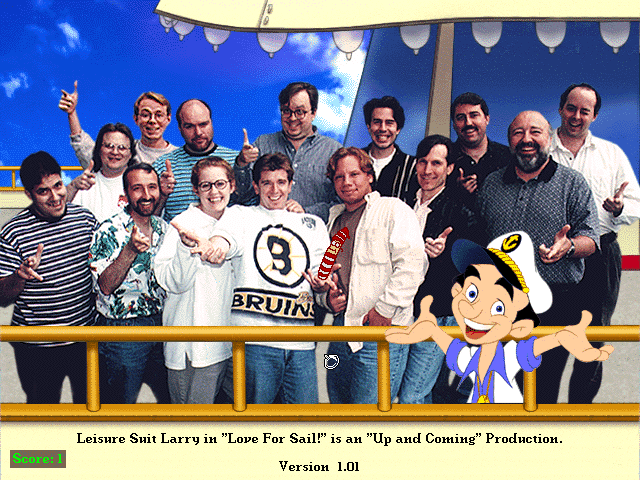 Leisure Suit Larry: Love for Sail! (DOS) screenshot: Game credits