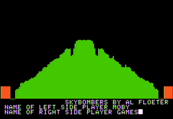 Skybombers (Apple II) screenshot: Starting the Battle