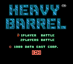 Heavy Barrel (NES) screenshot: Japan Title screen