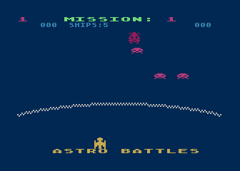 Gorf (Atari 8-bit) screenshot: Game start