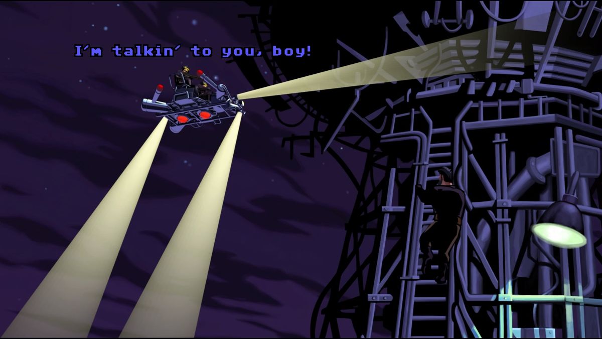 Full Throttle: Remastered (PlayStation 4) screenshot: Getting the fuel won't be that easy