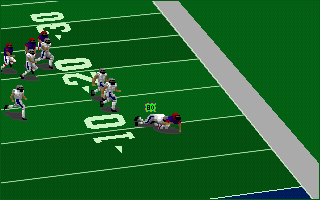 Front Page Sports: Football Pro '95 (DOS) screenshot: 10 yards was reached