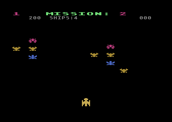 Gorf (Atari 8-bit) screenshot: The second section