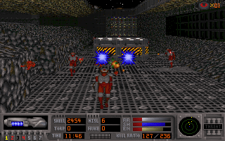 Radix: Beyond the Void (DOS) screenshot: Simplified HUD view (v1.1).