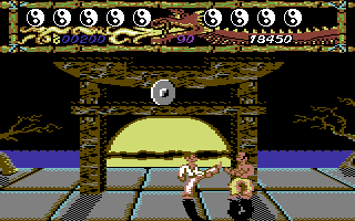 Kick Box Vigilante (Commodore 64) screenshot: High kick.