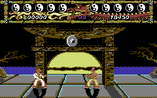 Kick Box Vigilante (Commodore 64) screenshot: Lets fight.