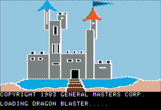 Dragon Blaster (Apple II) screenshot: Title Screen