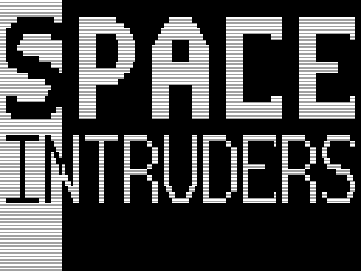 Space Intruders (TRS-80) screenshot: Title Screen
