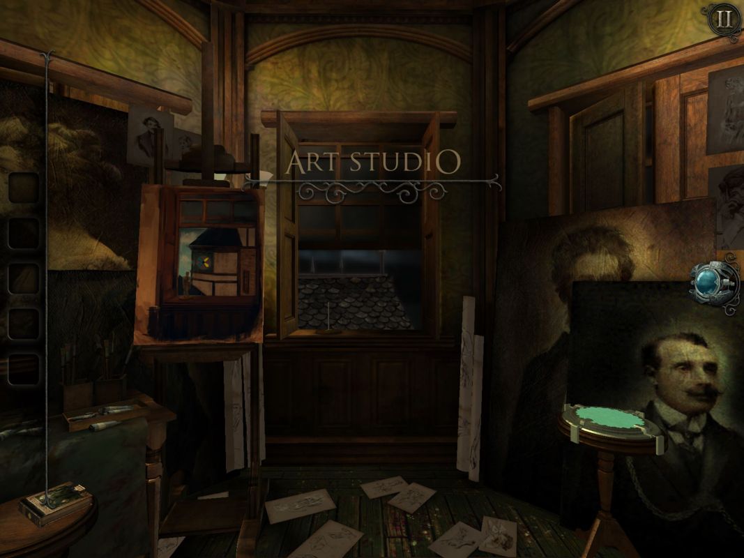 The Room: Old Sins (iPad) screenshot: Entering the Art Studio