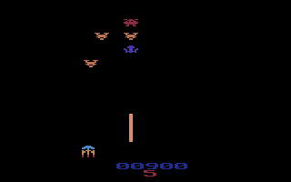 Gorf (Atari 2600) screenshot: Laser attack