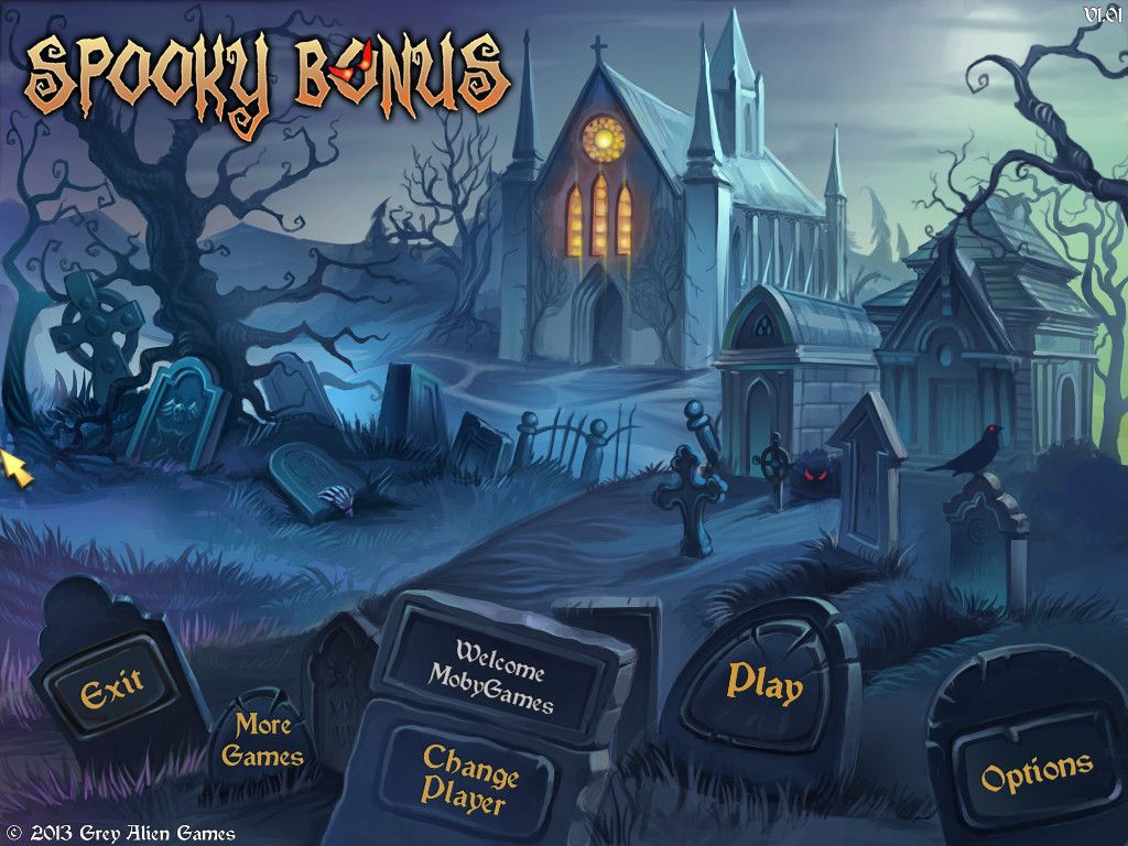 Spooky Bonus (Windows) screenshot: Title and main menu