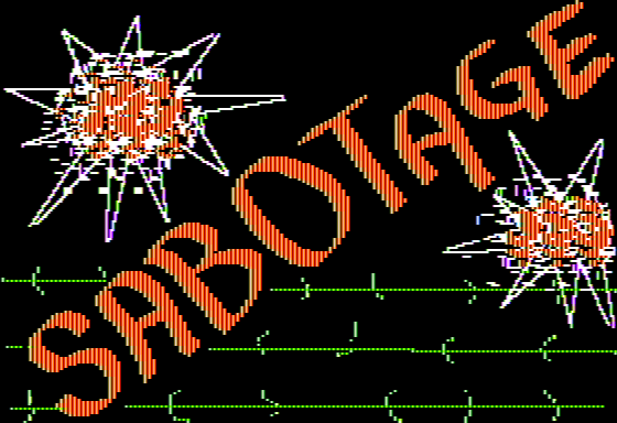 Sabotage (Apple II) screenshot: Splash Screen