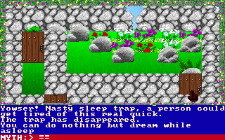 Loremaster (DOS) screenshot: Watch out for traps!