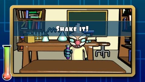 Dr. MiniGames (PSP) screenshot: Shake the test tube.