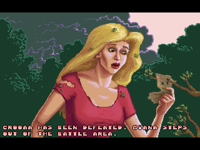 Giana's Return (Windows) screenshot: Cut scene: After beating Crooaa, Giana finds a message which leads her to the snowy mountains.