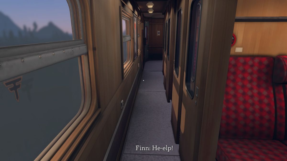 Blackwood Crossing (PlayStation 4) screenshot: Finn's calling for help