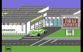 Hot Wheels (Commodore 64) screenshot: Your brand new car.