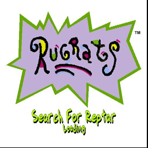 Rugrats: Search for Reptar (PlayStation) screenshot: There is no animated introduction, that happens when a new game is started. This screen displays when the game loads and after checking for memory cards the game goes to the main menu