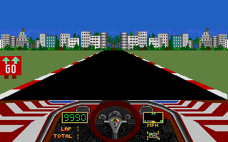 Turbo ST (Atari ST) screenshot: Starting of the first round of one of the prebuild tracks