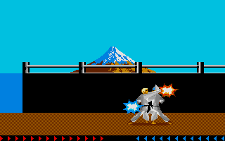 Karateka (Atari ST) screenshot: Double hit