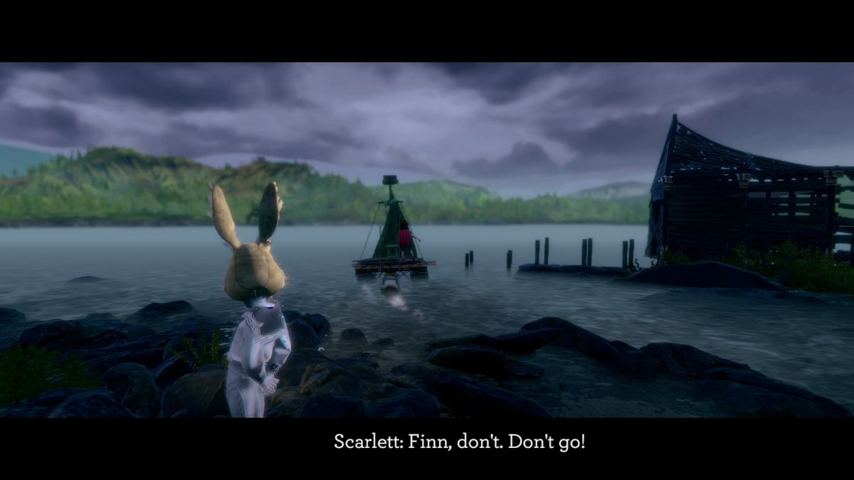 Blackwood Crossing (PlayStation 4) screenshot: Sailing into the storm