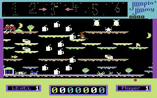 Jumpin' Jimmy (Commodore 64) screenshot: Lets go.