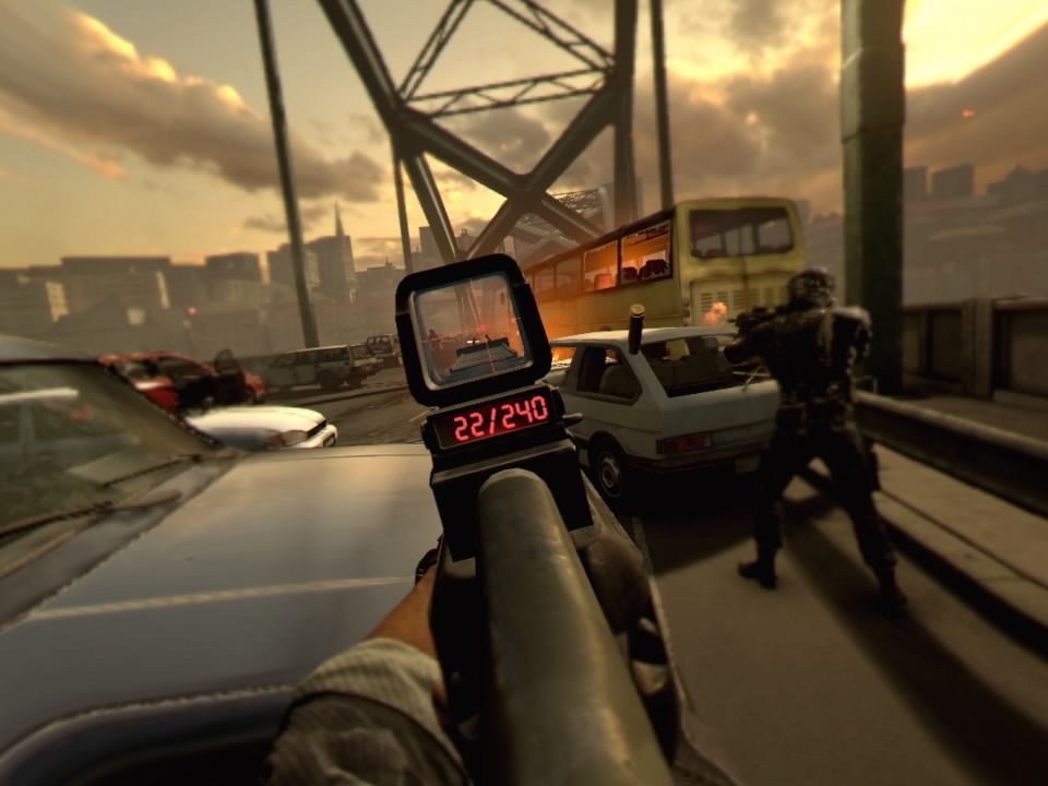 Bravo Team (PlayStation 4) screenshot: Bring the controller closer to VR headset to simulate aiming down a rifle sight