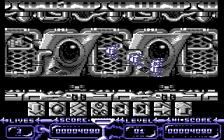 Inner Space (Commodore 64) screenshot: Blast the aliens.