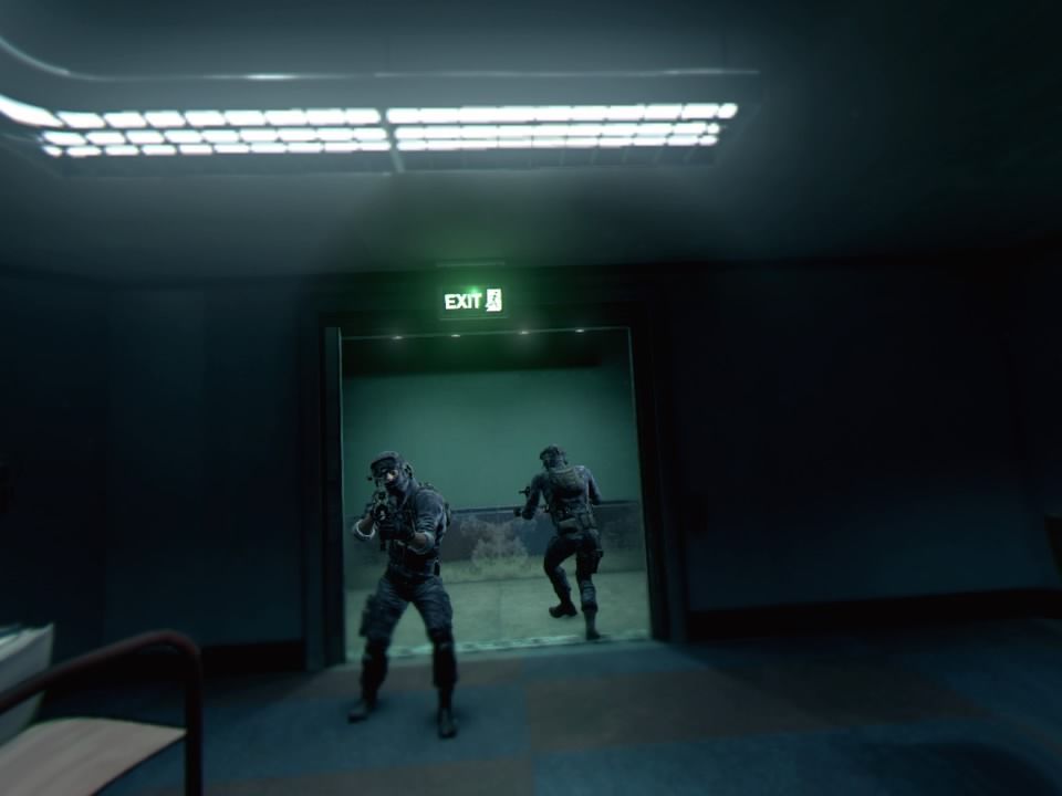 Bravo Team (PlayStation 4) screenshot: Entering the elevator