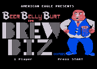Beer Belly Burt's Brew Biz (Atari 8-bit) screenshot: Title Screen