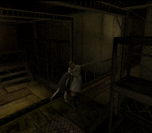 Rule of Rose (PlayStation 2) screenshot: Combat! It is clumsy, weird, and comfortable. Luckily, it's also infrequent!