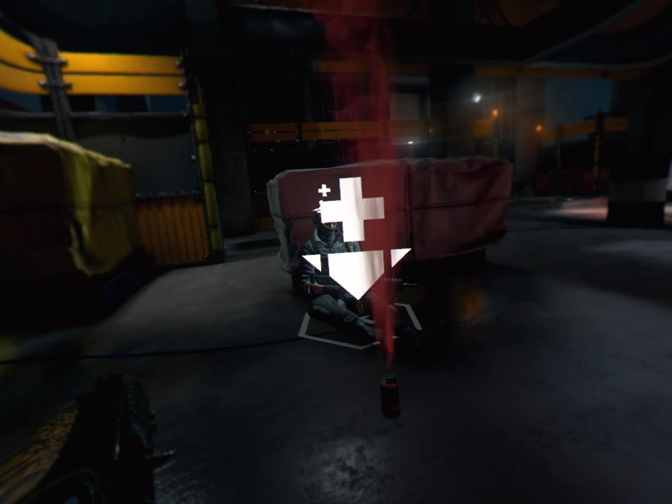 Bravo Team (PlayStation 4) screenshot: Reviving my fallen partner
