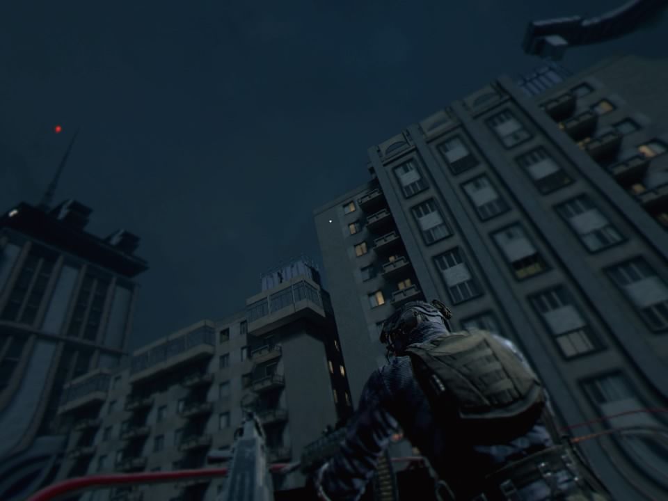 Bravo Team (PlayStation 4) screenshot: Enemy snipers can be taken out with a regular automatic-rifle just as well