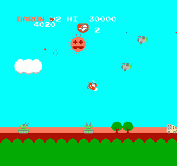 Screenshot of Sky Kid (NES, 1985) - MobyGames