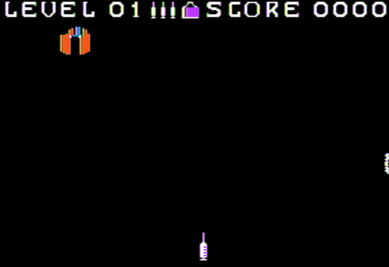 The Diabolical Plot of Doctor Dracupig (Apple II) screenshot: Shooting Parts