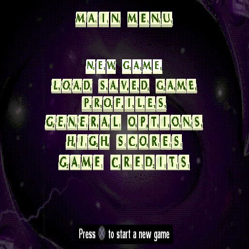 Scrabble (PlayStation) screenshot: The main menu