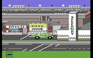Hot Wheels (Commodore 64) screenshot: Fancy a Demolition derby?