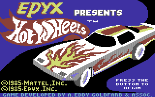 Hot Wheels (Commodore 64) screenshot: Title Screen.