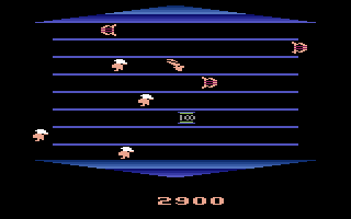 Taz (Atari 2600) screenshot: Avoid the deadly lyres! (European release)