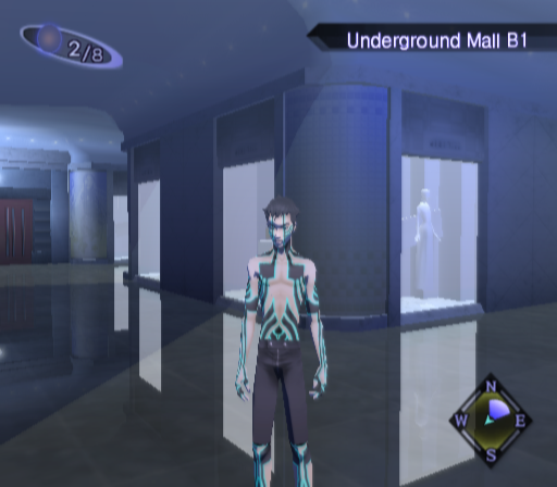 Shin Megami Tensei: Nocturne (PlayStation 2) screenshot: Underground Mall in Shibuya