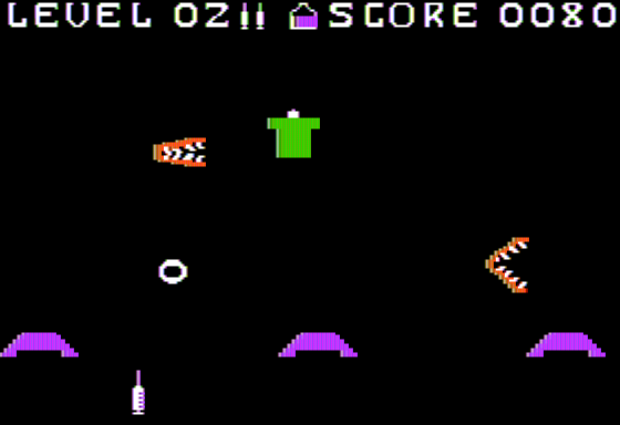 The Diabolical Plot of Doctor Dracupig (Apple II) screenshot: Now with Barricades